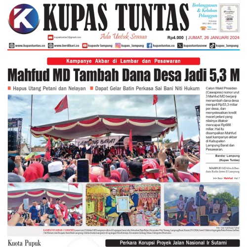 Kupas Tuntas Surat Kabar Harian Kupas Tuntas Edisi Jumat 26 Januari 2024