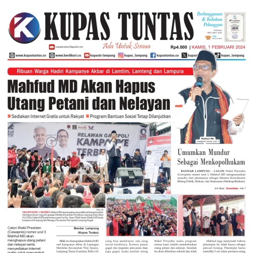 Kupas Tuntas Surat Kabar Harian Kupas Tuntas Edisi Kamis Februari