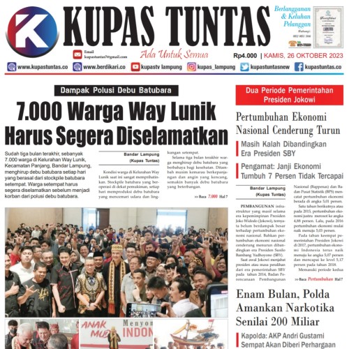 Kupas Tuntas - Surat Kabar Harian Kupas Tuntas Edisi Kamis, 26 Oktober 2023