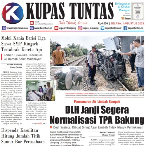 Kupas Tuntas - Surat Kabar Harian Kupas Tuntas Edisi Selasa, 01 Agustus ...