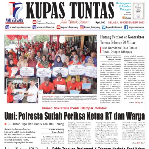 Kupas Tuntas Surat Kabar Harian Kupas Tuntas Edisi Selasa Agustus