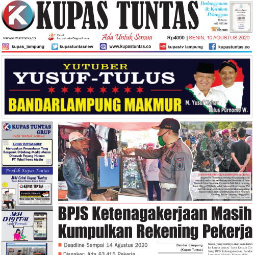 Kupas Tuntas Surat Kabar Harian Kupas Tuntas Edisi Senin 10 Agustus 2020