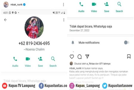 Kupas Tuntas Awas Penipu Catut Nama Wagub Lampung Via Whatsapp