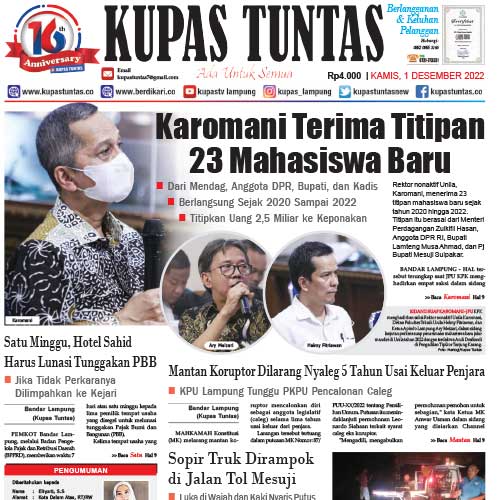 Kupas Tuntas Surat Kabar Harian Kupas Tuntas Edisi Kamis Desember