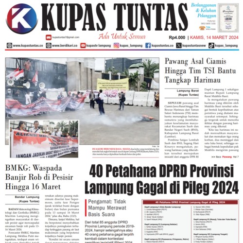 Kupas Tuntas - Surat Kabar Harian Kupas Tuntas Edisi Kamis, 14 Maret 2024