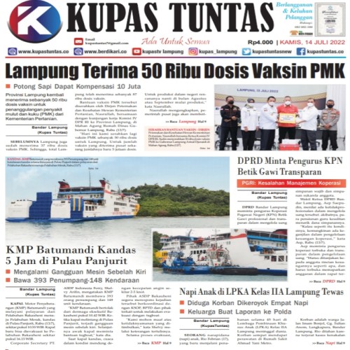 Kupas Tuntas Surat Kabar Harian Kupas Tuntas Edisi Kamis Juli