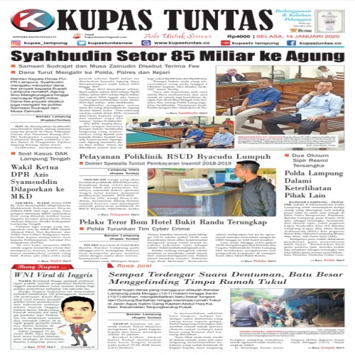 Kupas Tuntas - Surat Kabar Harian Kupas Tuntas Edisi Selasa, 14 Januari