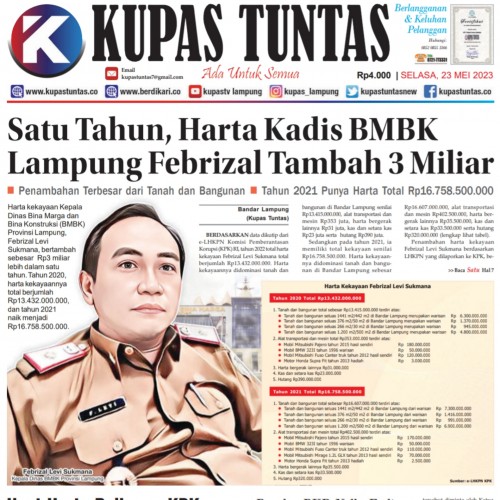 Kupas Tuntas - Surat Kabar Harian Kupas Tuntas Edisi Selasa, 23 Mei 2023