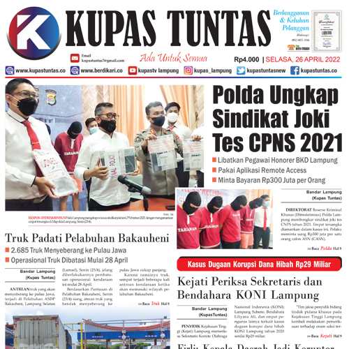 Kupas Tuntas - Surat Kabar Harian Kupas Tuntas Edisi Selasa, 26 April 2022